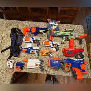 Nerf Action Blaster Collection - Blue, Orange, Red, Green